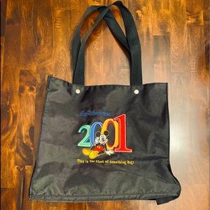 Walt Disney World Mickey Mouse 2001 Large Black Tote